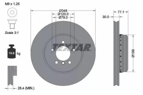 Remschijf TEXTAR 92141825)