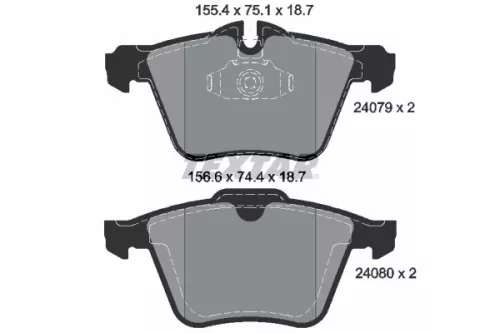 Remblokkenset, schijfrem TEXTAR 2407901)
