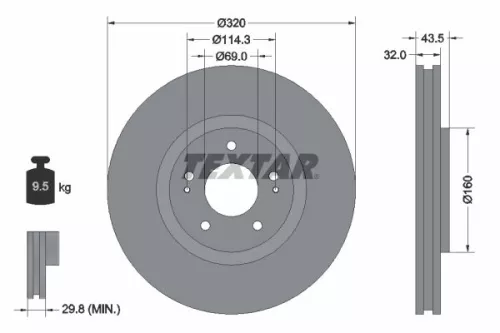 Remschijf TEXTAR 92169903)