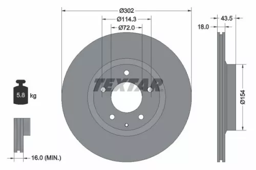 Remschijf TEXTAR 92174503)