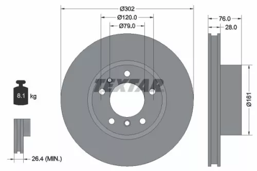 Remschijf TEXTAR 92042400)
