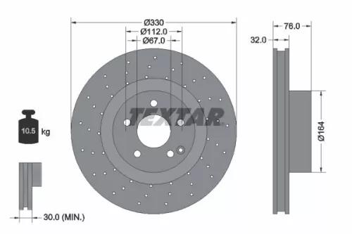 Remschijf TEXTAR 92099205)