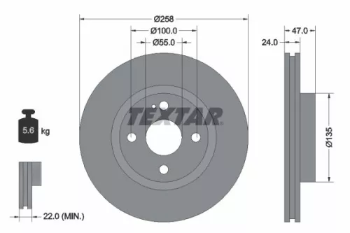 Remschijf TEXTAR 92103100)