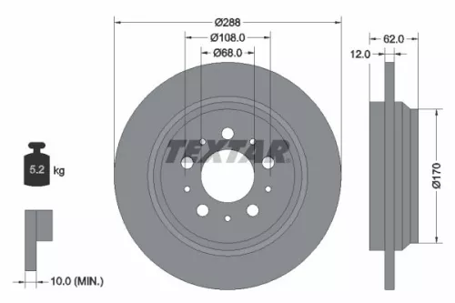 Remschijf TEXTAR 92149203)