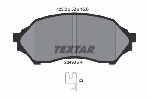 Remblokkenset, schijfrem TEXTAR 2349002)