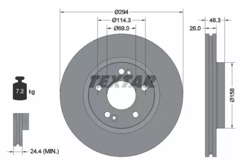 Remschijf TEXTAR 92136403)