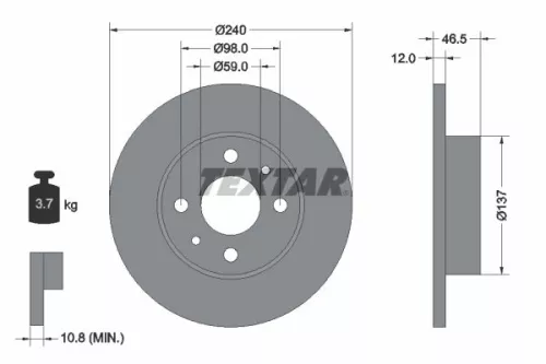 Remschijf TEXTAR 92034500)