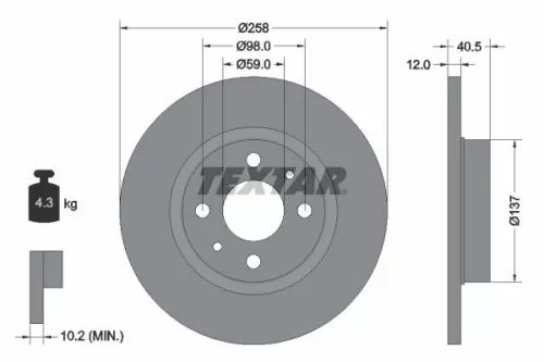 Remschijf TEXTAR 92041503)