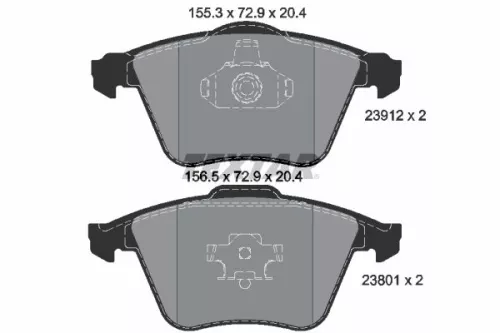 Remblokkenset, schijfrem TEXTAR 2391202)