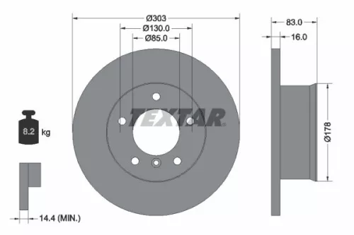 Remschijf TEXTAR 92020300)