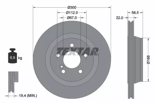 Remschijf TEXTAR 92099503)