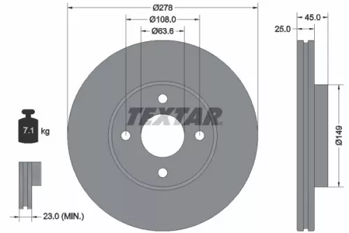 Remschijf TEXTAR 92159003)