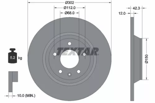 Remschijf TEXTAR 92159503)