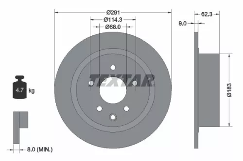Remschijf TEXTAR 92237103)
