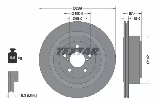 Remschijf TEXTAR 92173603)