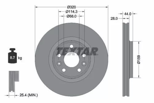 Remschijf TEXTAR 92351703)