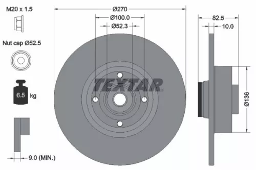 Brake Disc TEXTAR 92154503)