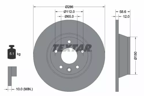 Remschijf TEXTAR 92159403)