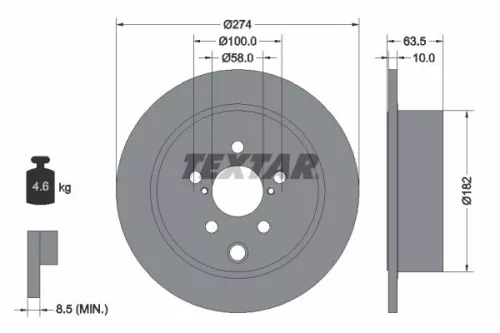 Remschijf TEXTAR 92262003)