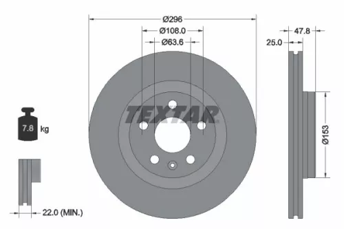 Remschijf TEXTAR 92323905)