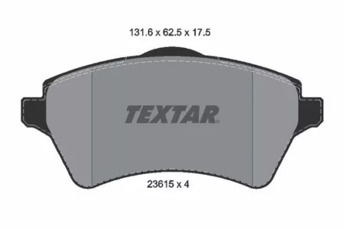 Remblokkenset, schijfrem TEXTAR 2361501)