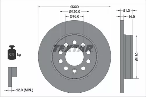 Remschijf TEXTAR 92345203)
