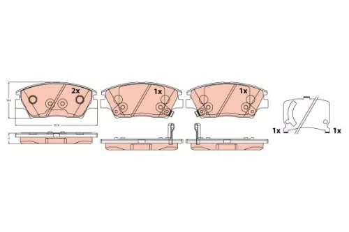 Brake Pad Set, disc brake TRW GDB2371)