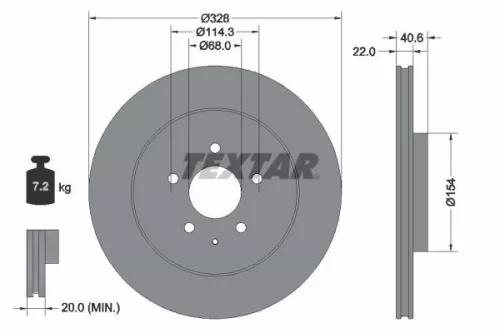 Remschijf TEXTAR 92349003)
