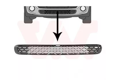Ventilatierooster, bumper VAN WEZEL 0518590)
