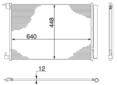 Condensor, airconditioning MAHLE AC 412 000S)