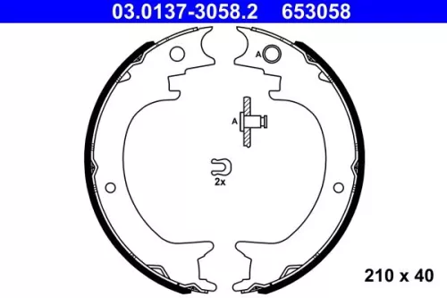 Remblokkenset, parkeerrem ATE 03.0137-3058.2)