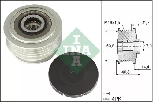 Vrijloopkoppeling van de dynamo Schaeffler INA 535 0371 10)