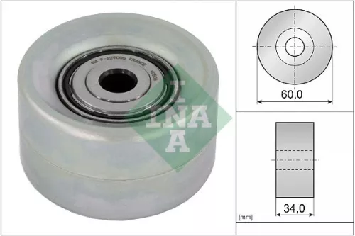 Ombuigings-/geleidingspoelie, V-geribbelde riem Schaeffler INA 532 0921 10)