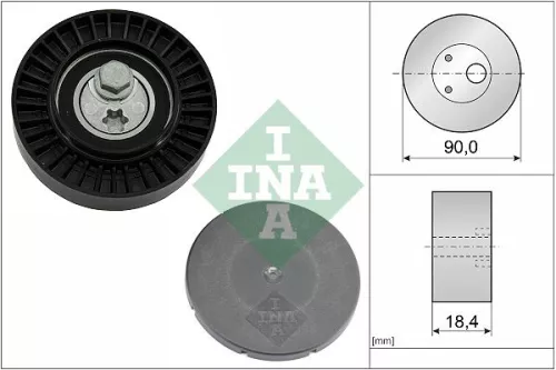 Spanrol, V-geribbelde riem Schaeffler INA 531 0880 10)