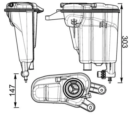 Expansievat, koelvloeistof MAHLE CRT 95 000S)