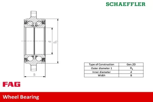 Wheel Bearing Kit Schaeffler FAG 713 6497 90)