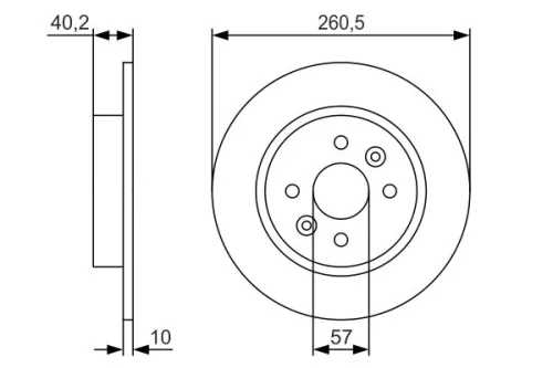 Remschijf BOSCH 0 986 479 S85)