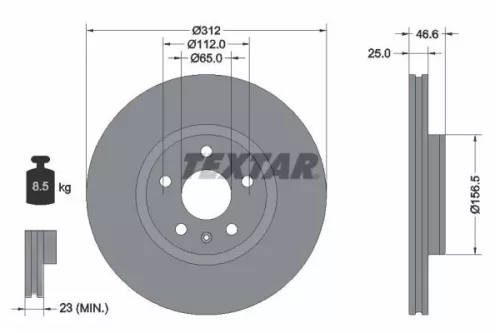 Remschijf TEXTAR 92343203)