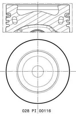 Zuiger MAHLE 028 PI 00116 002)