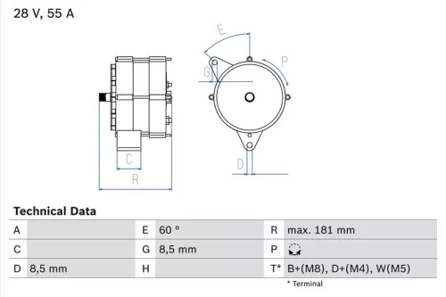 Alternator BOSCH 0 986 034 430)
