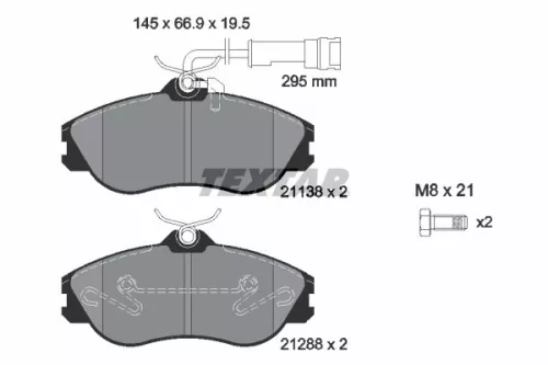 Remblokkenset, schijfrem TEXTAR 2113802)