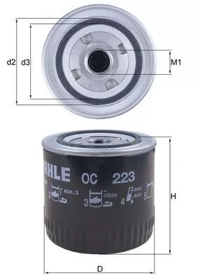Oil Filter KNECHT OC 223)