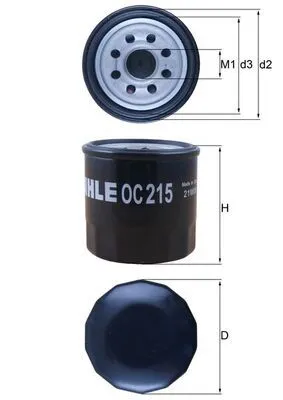 Oil Filter KNECHT OC 215)