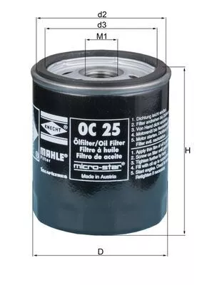 Oil Filter KNECHT OC 25)