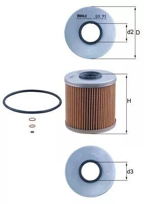 Oil Filter KNECHT OX 91D)