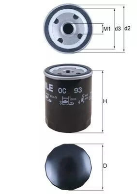 Oil Filter KNECHT OC 93)