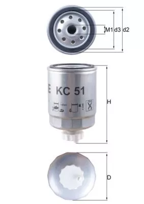 Fuel Filter KNECHT KC 51)