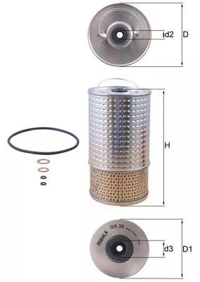 Oliefilter KNECHT OX 38D)