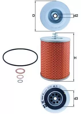 Oil Filter KNECHT OX 71D)