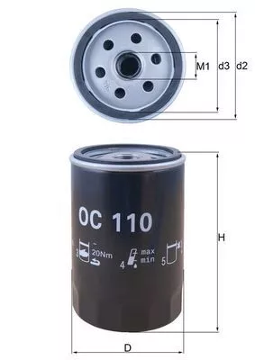 Oil Filter KNECHT OC 110)